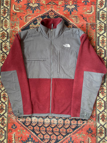 VINTAGE GREY AND RED THE NORTH FACE DENALI FLEECE SIZE XL