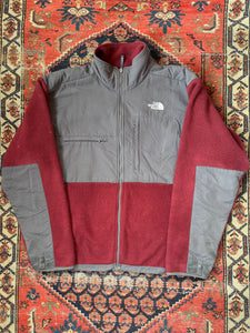 VINTAGE GREY AND RED THE NORTH FACE DENALI FLEECE SIZE XL