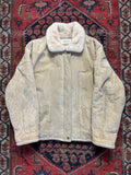 VINTAGE FAUX FUR LINED JONES NY LIGHT BEIGE LEATHER SIZE MEDIUM