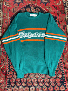VINTAGE MIAMI DOLPHINS KNIT SWEATER SIZE/MEDIUM
