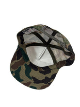 Load image into Gallery viewer, VINTAGE “Linn Farm” CAMO TRUCKER