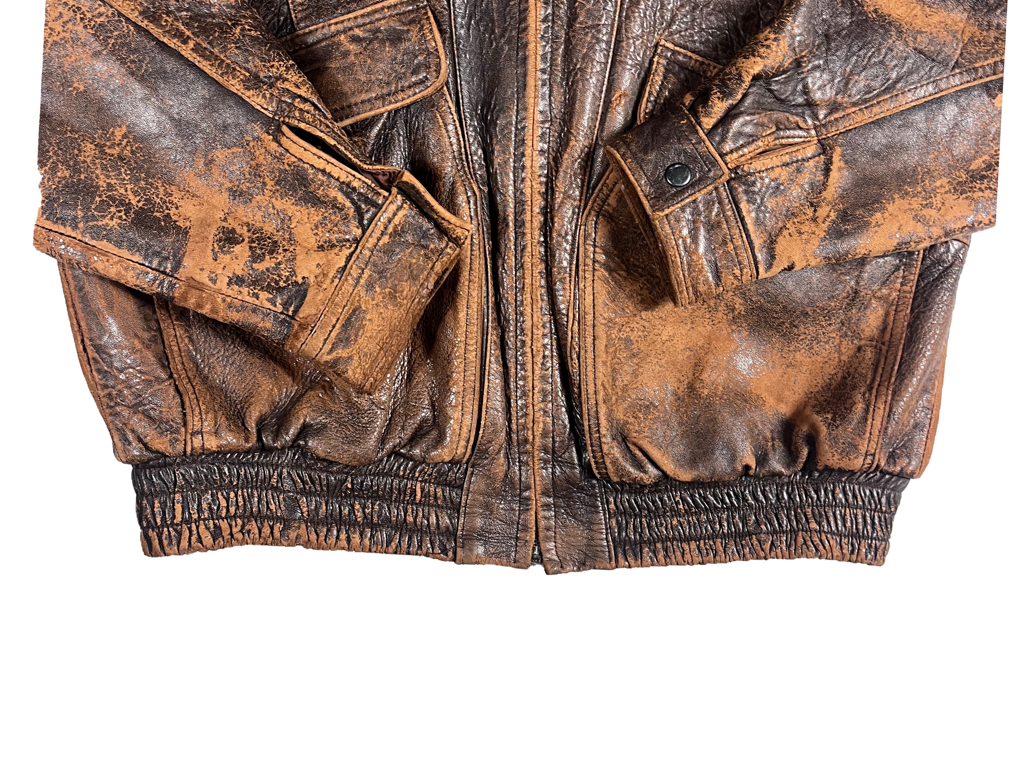 VINTAGE OPERATION LEATHER BOMBER SIZE LARGE