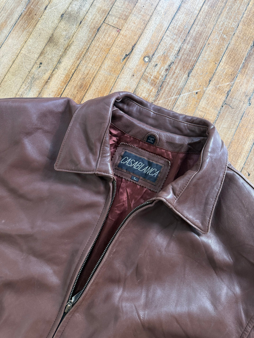 Vintage Brown Leather Jacket