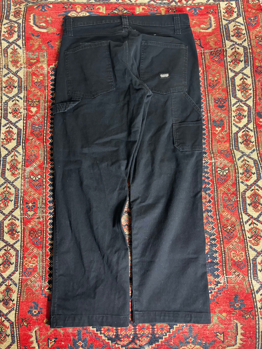 VINTAGE BLACK LEVIS CARPENTER TROUSERS W/ 34