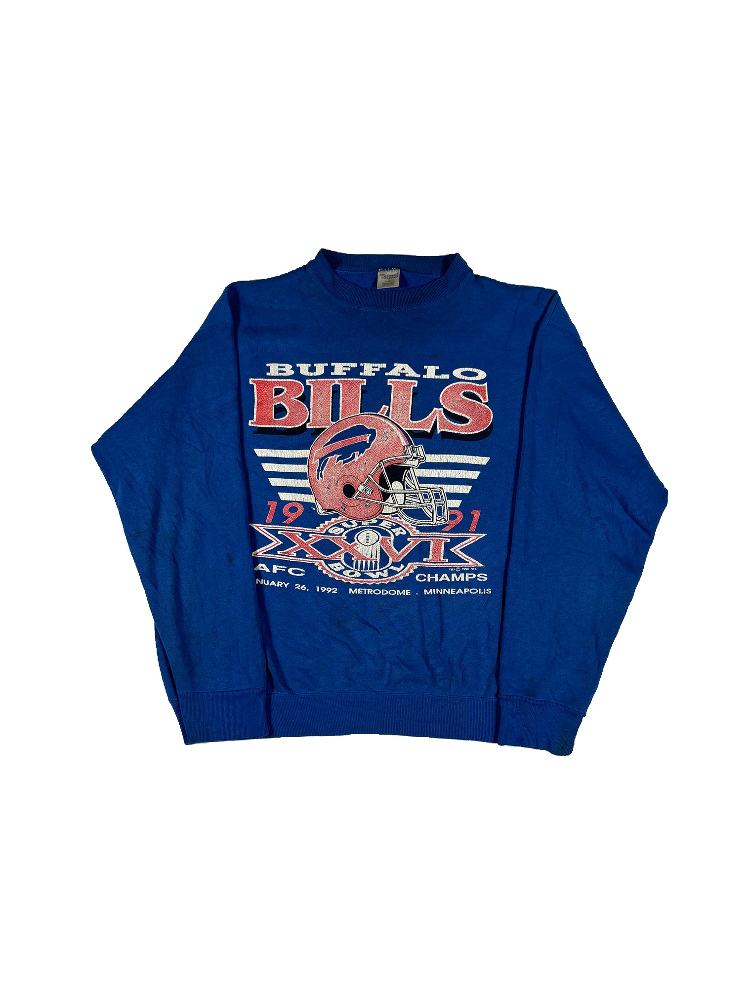 VINTAGE 1991 BILLS AFC CHAMPS CREWNECK SIZE LARGE