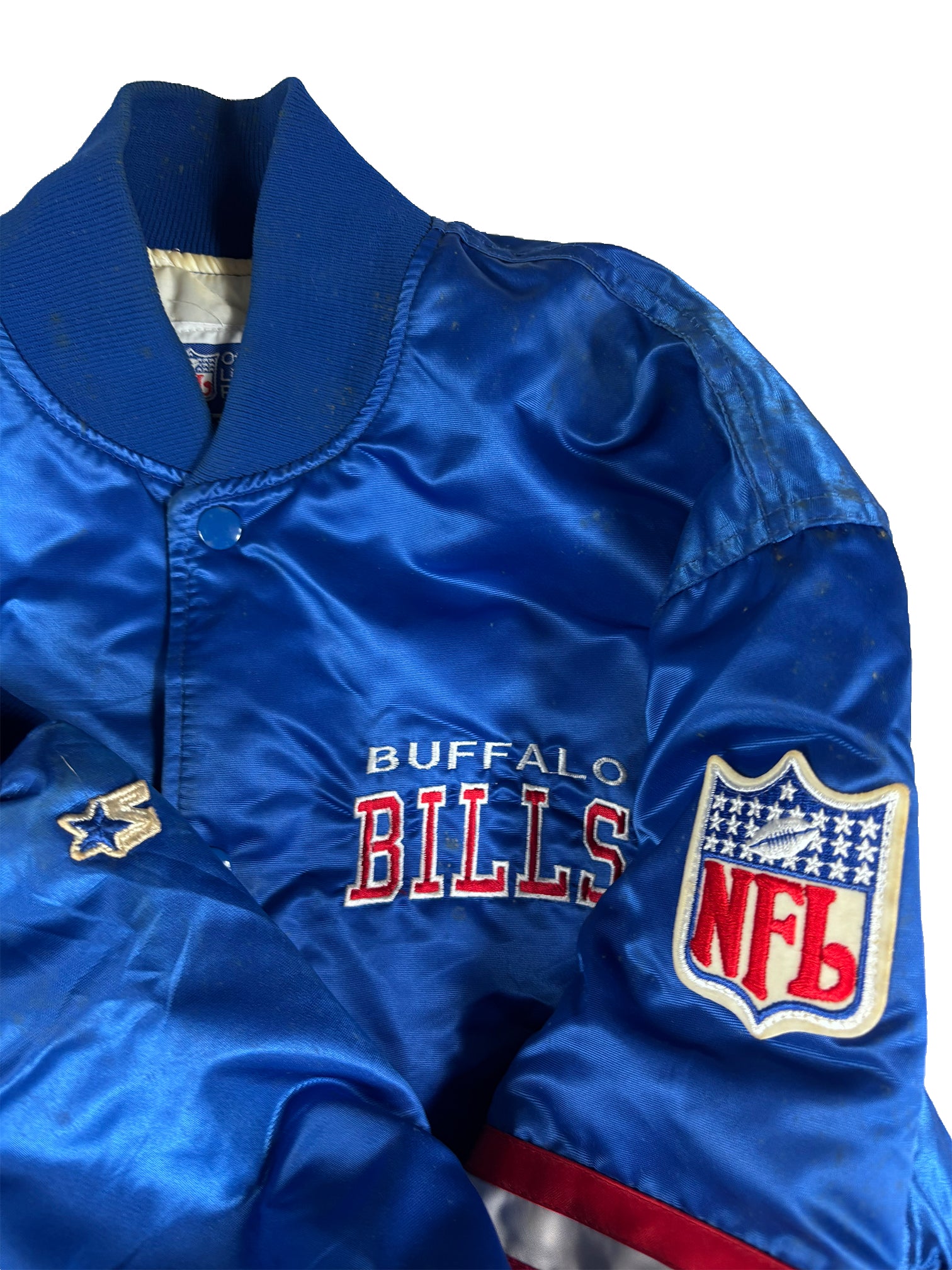 VINTAGE STARTER BUFFALO BILLS BOMBER JACKET SIZE LARGE