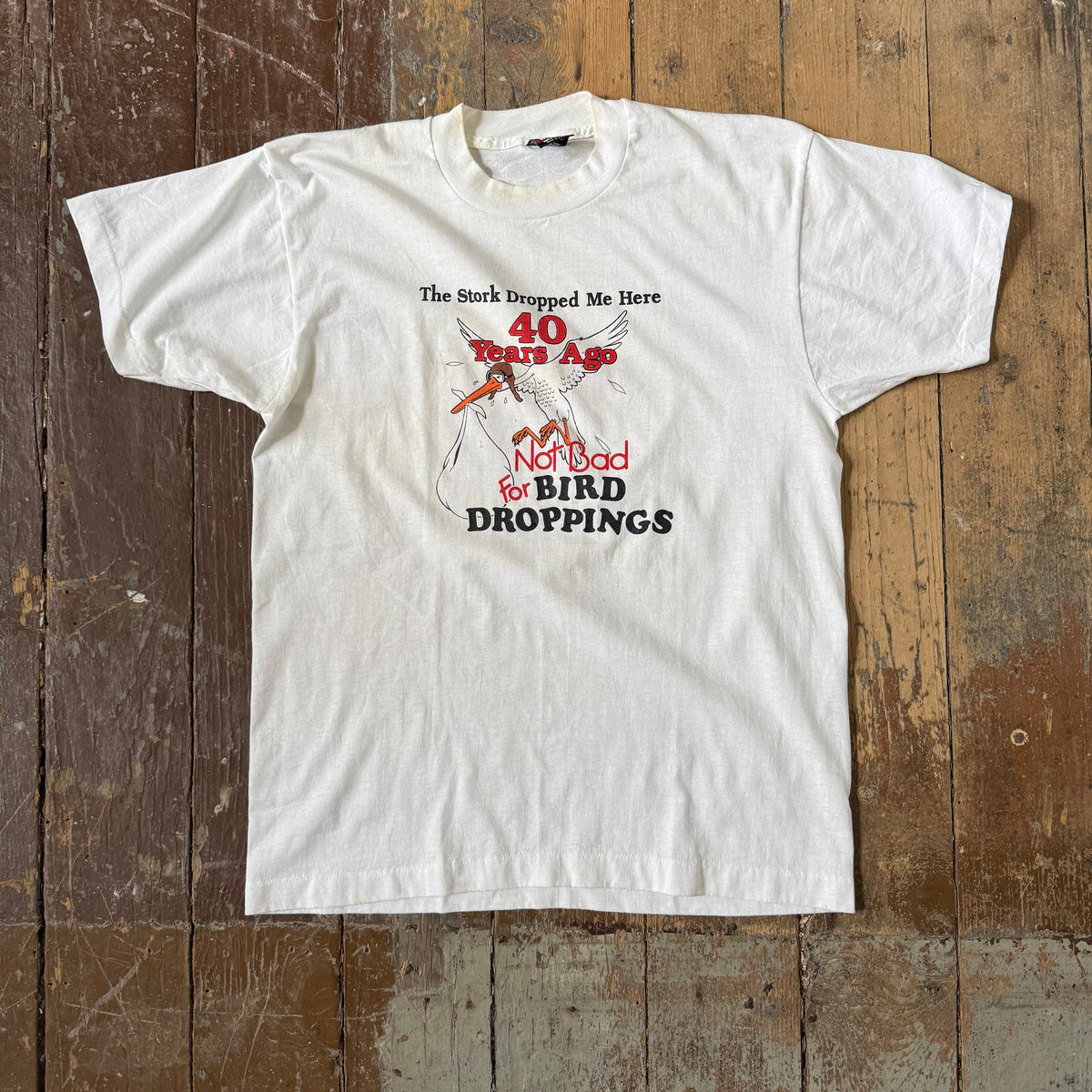 Vintage Bird Droppings T Shirt Size - Medium