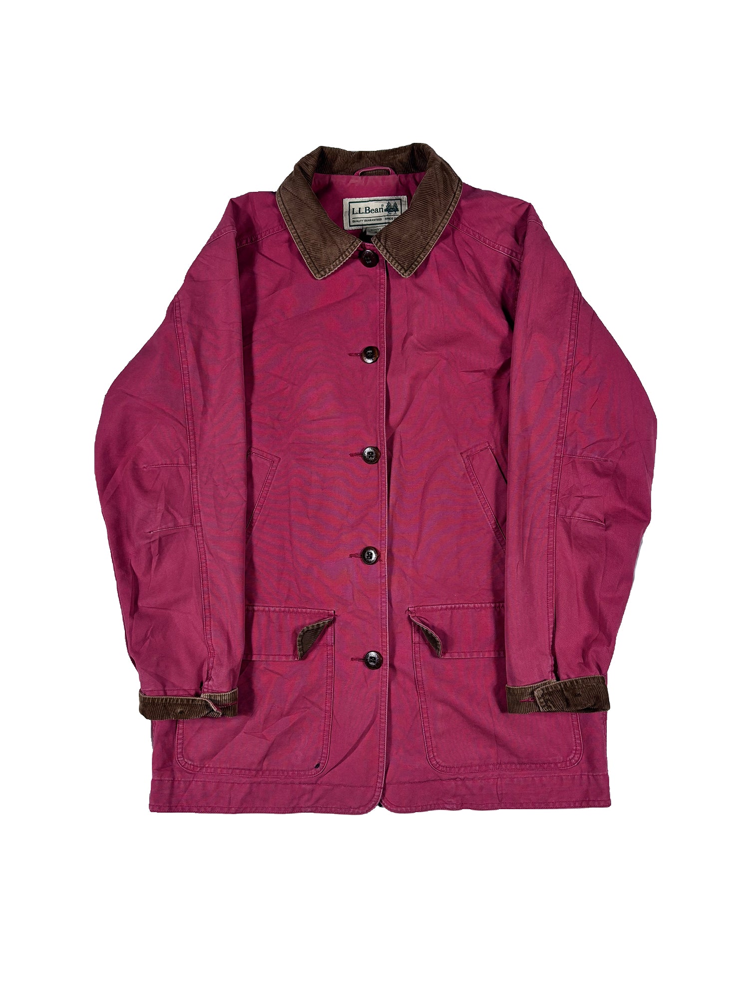 VINTAGE SALMON PINK LL BEAN CHORE JACKET SIZE MEDIUM