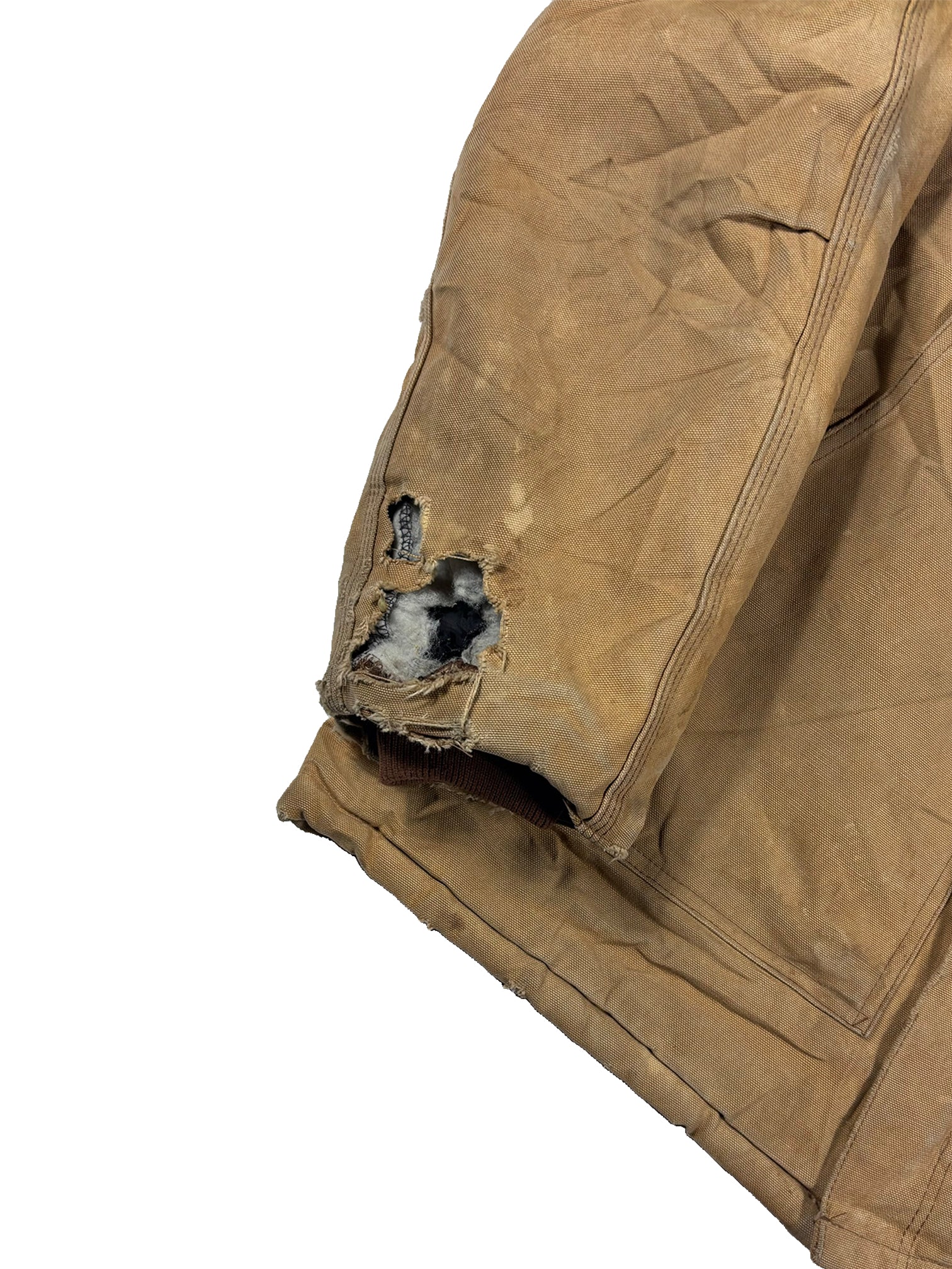 VINTAGE BEIGE CARHARTT COLLARED JACKET SIZE XL