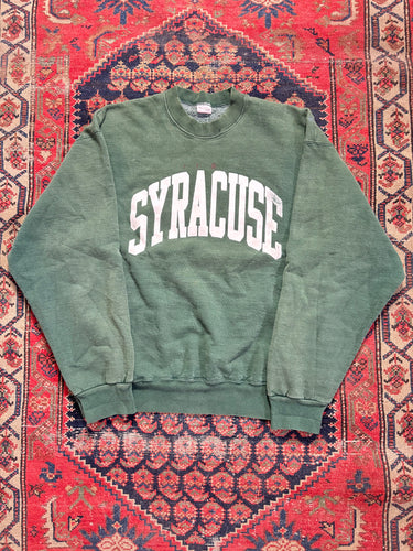 VINTAGE GREEN SYRACUSE CREWNECK SIZE LARGE