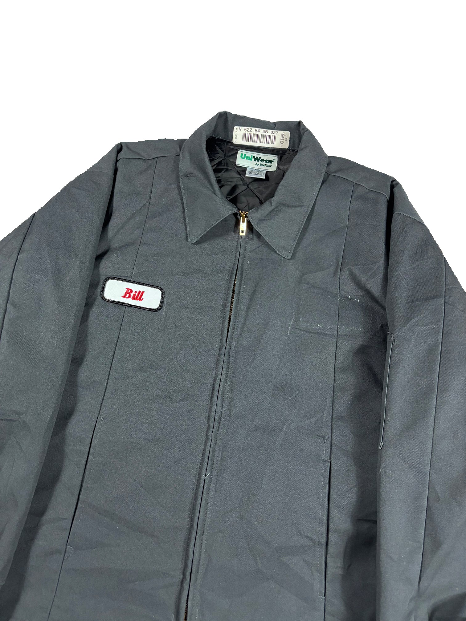 VINTAGE INSULATED GREY WORK JACKET SIZE XL