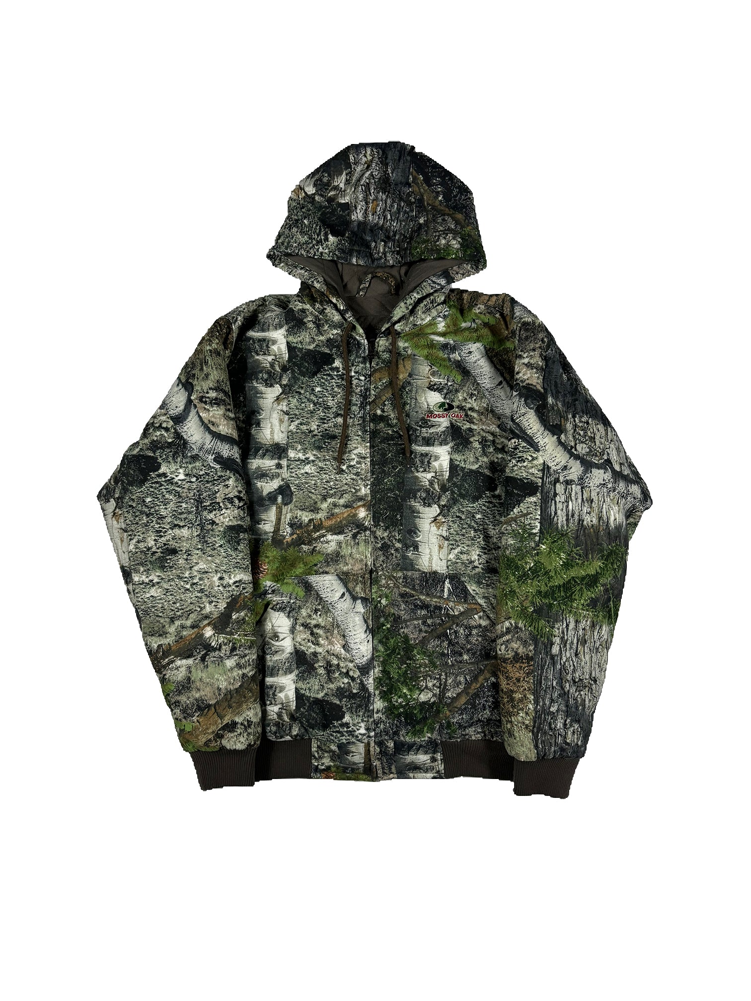 VINTAGE MOSSY OAK INSULATED HOODED JACKET SIZE MEDIUM
