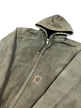 Load image into Gallery viewer, VINTAGE FADED GREEN CARHARTT WORK JACKET SIZE MEDIUM