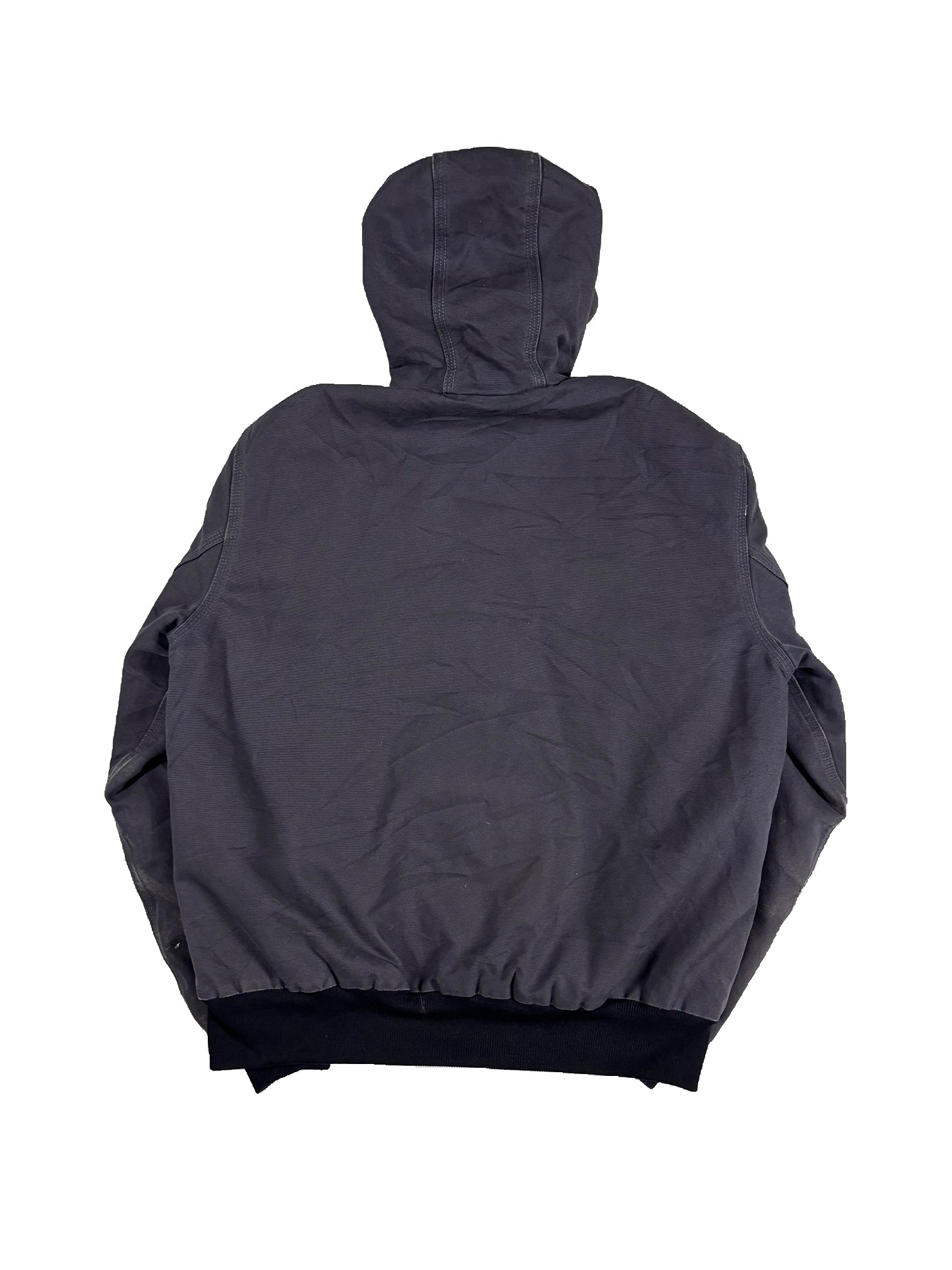 VINTAGE FADED PURPLE/GREY HOODED CARHARTT WORK JACKET SIZE LARGE