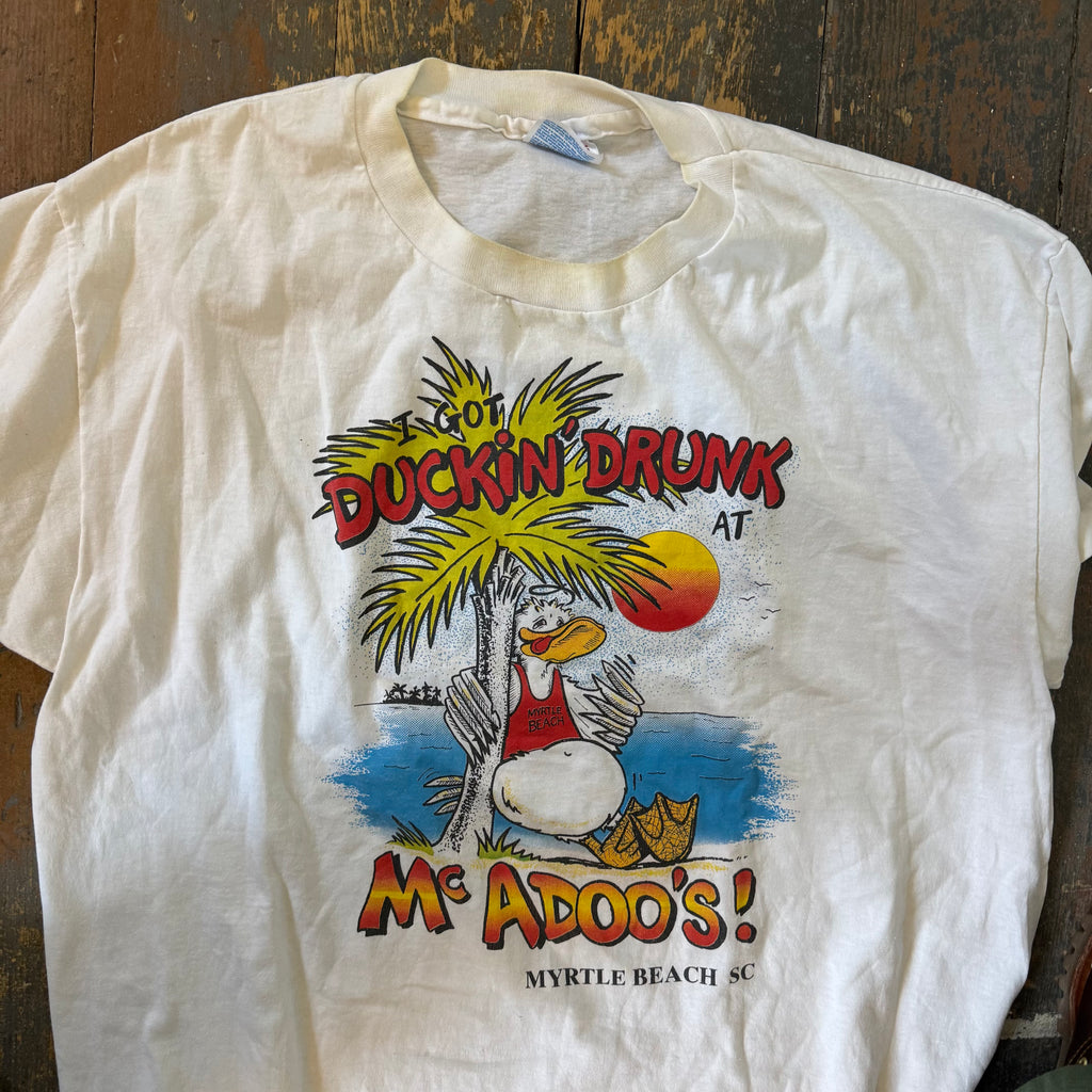 Vintage Drunk Duck T-Shirt - Size Large