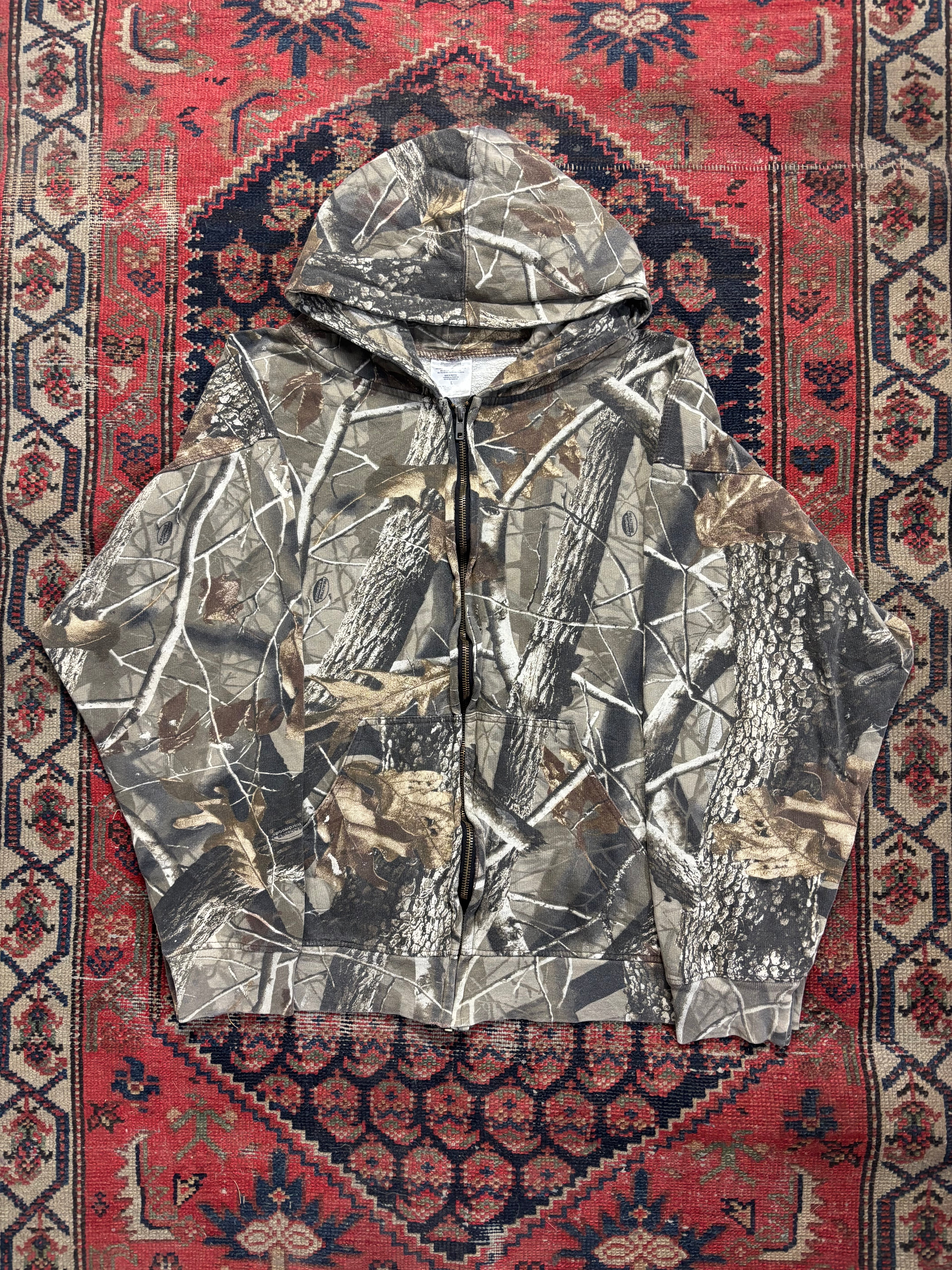 VINTAGE REALTREE ZIP UP HOODIE SIZE LARGE