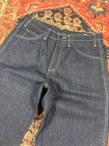VINTAGE DARK WASH CONTRAST STITCH DICKIES JORTS W/32