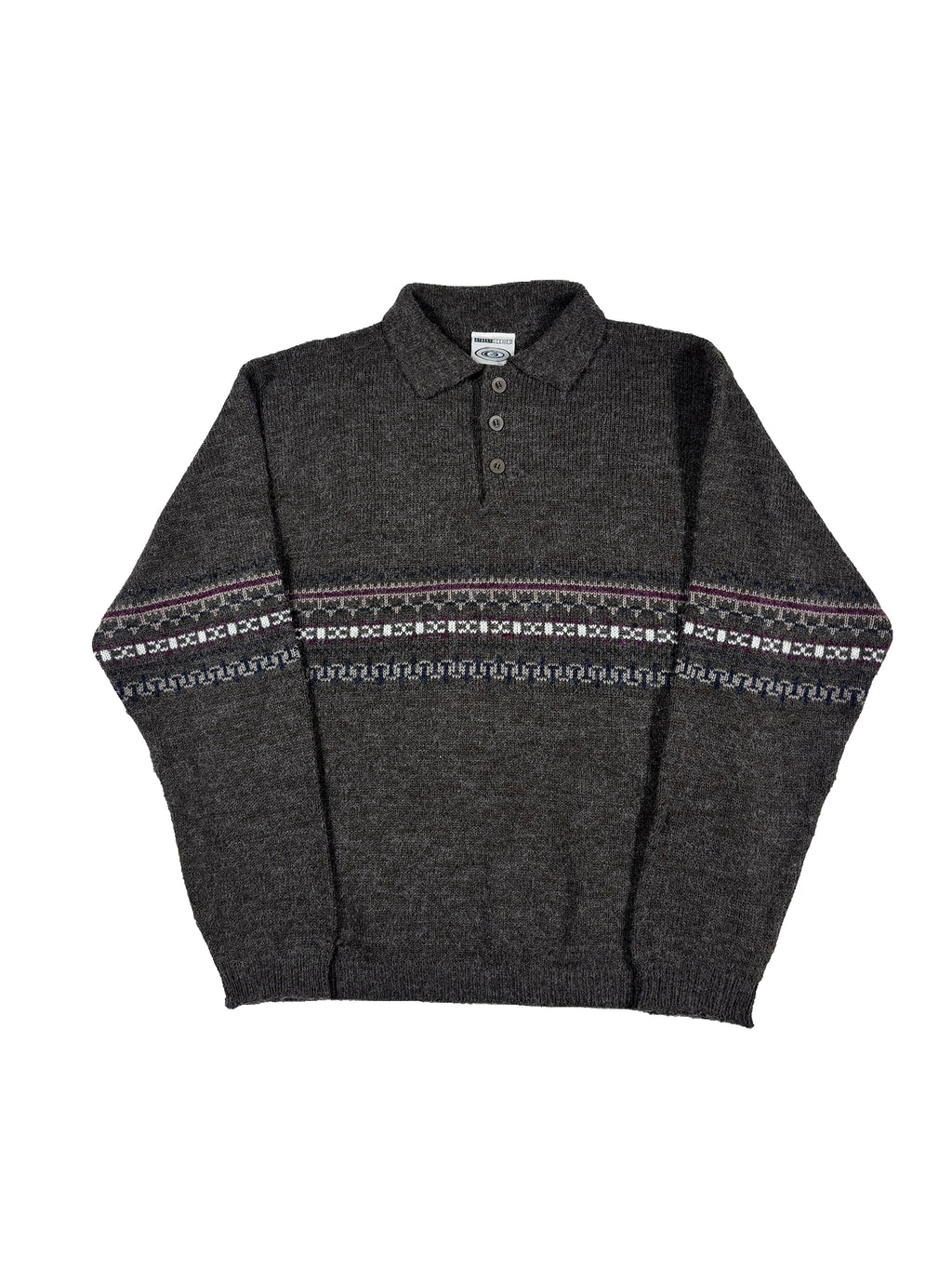 VINTAGE COLLARD KNIT SWEATER SIZE SMALL
