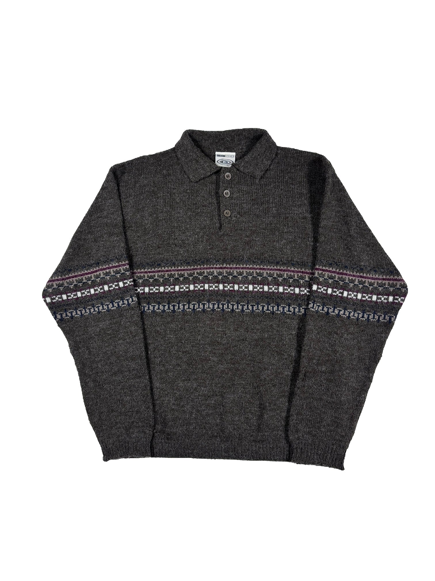 VINTAGE COLLARD KNIT SWEATER SIZE SMALL
