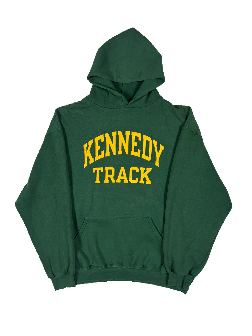 VINTAGE GREEN RUSSEL “KENNEDY TRACK” HOODIE SIZE XL