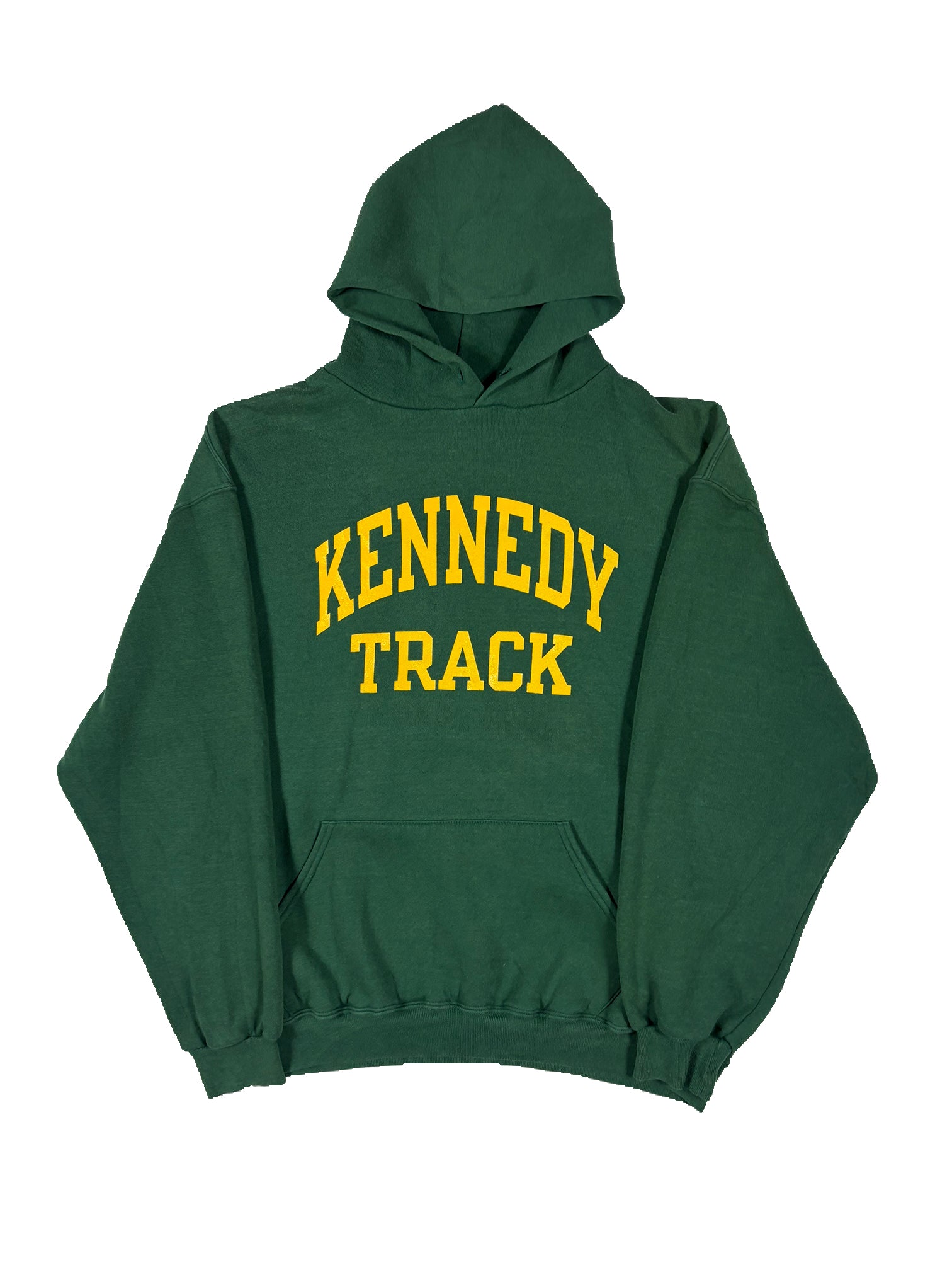 VINTAGE GREEN RUSSEL “KENNEDY TRACK” HOODIE SIZE XL
