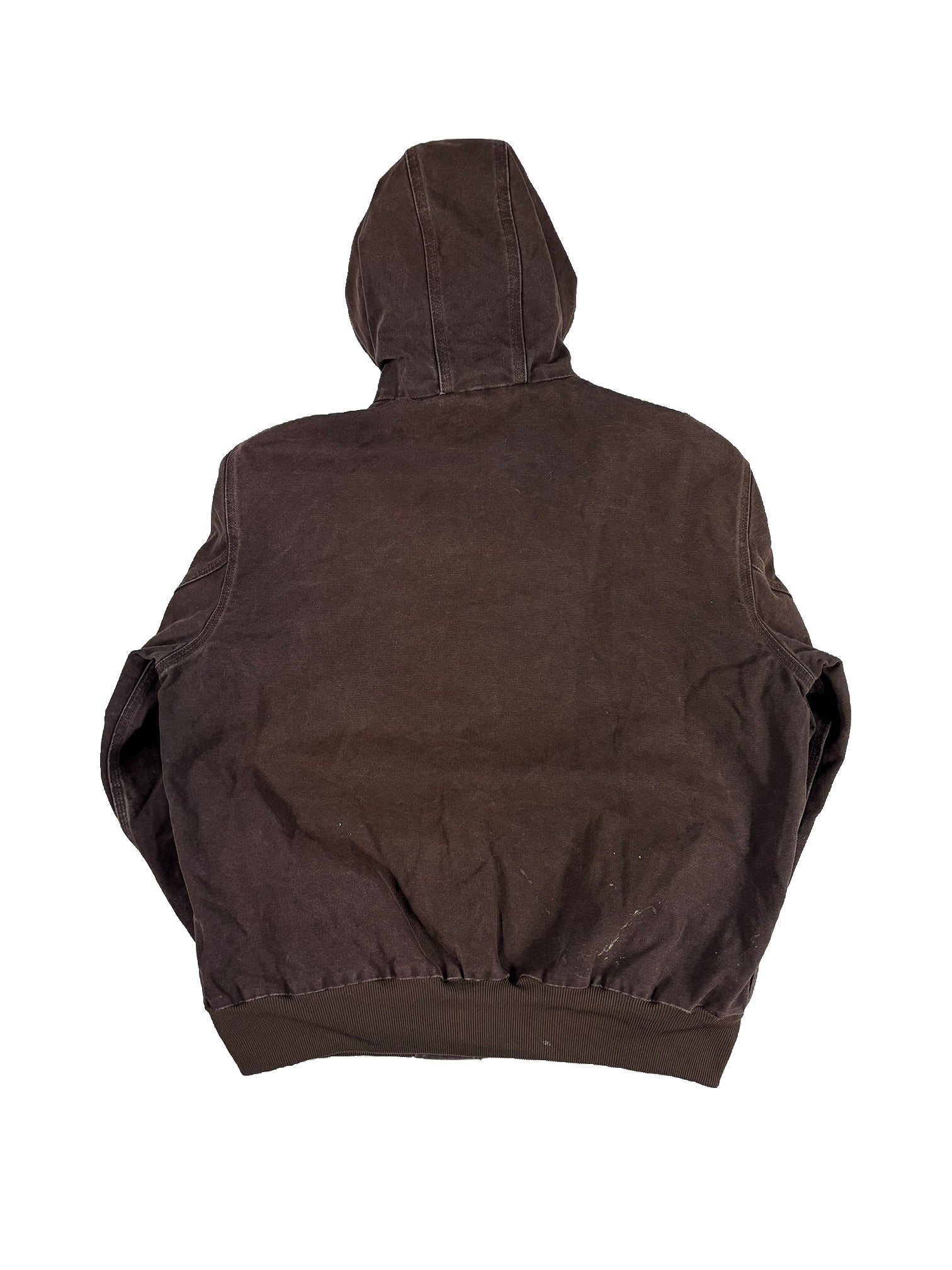 VINTAGE CARHART BROWN HOODED WORK JACKET SIZE XL