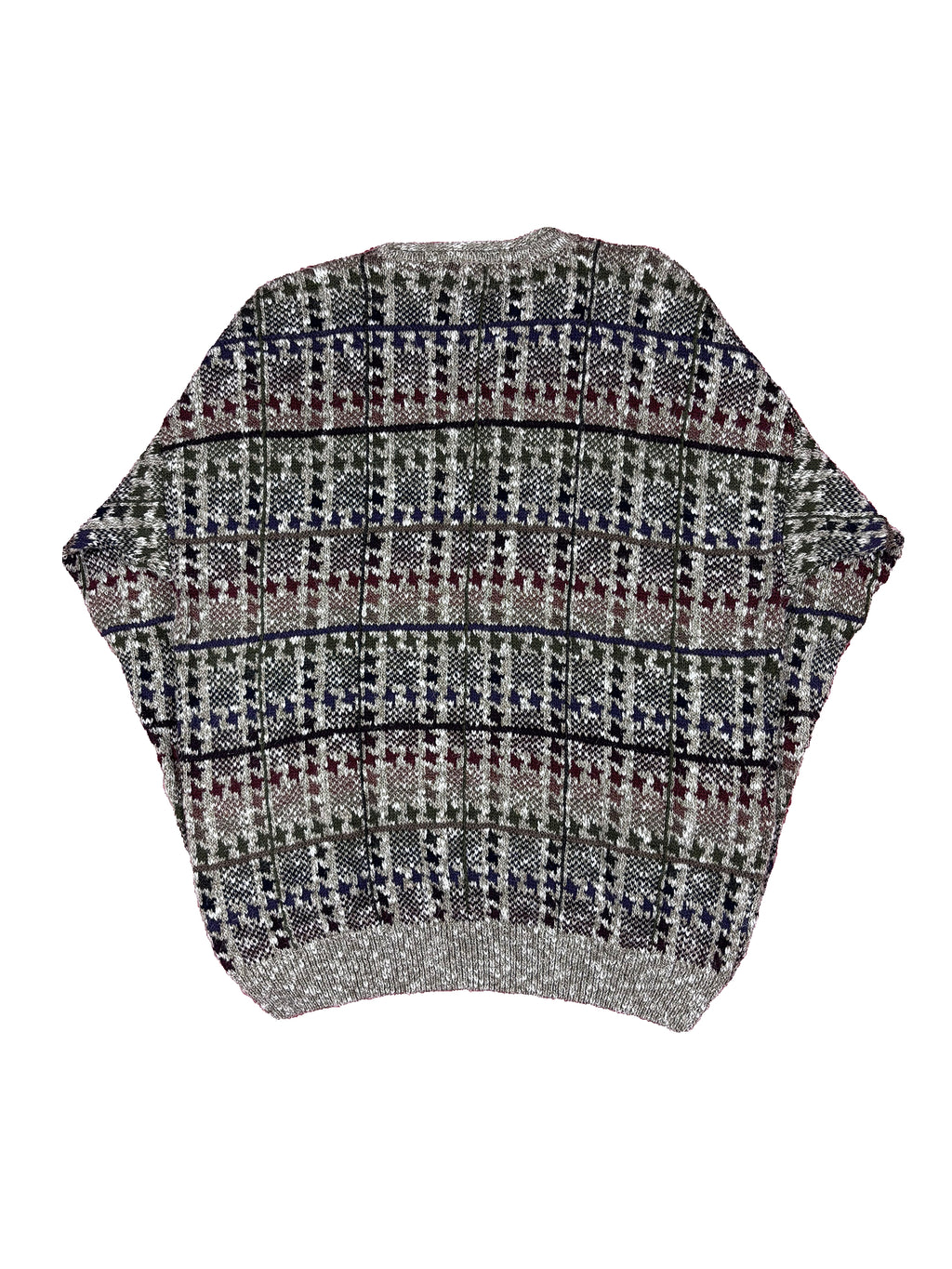VINTAGE GREY MULTICOLOUR LIZ KNIT SIZE LARGE