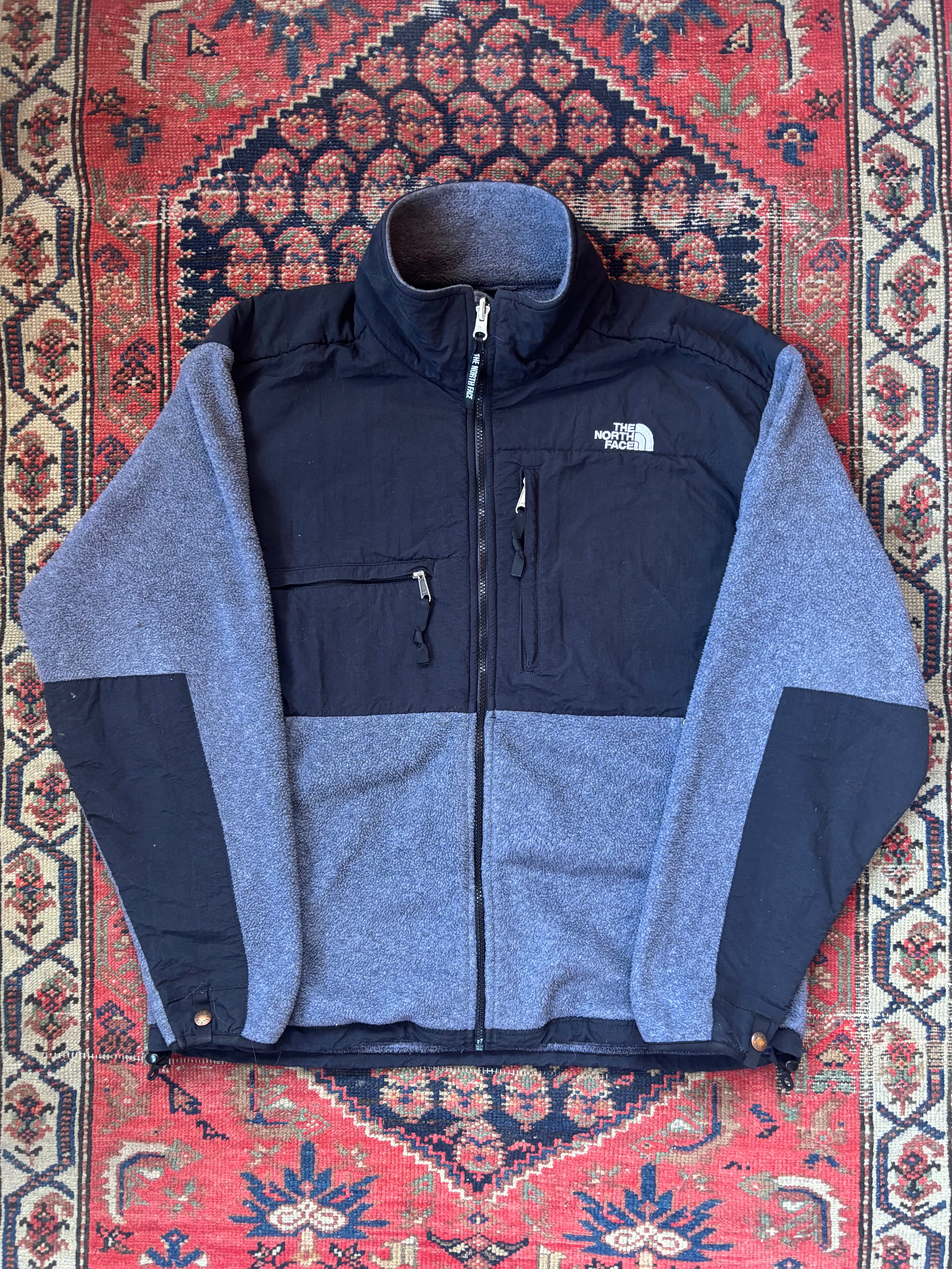VINTAGE BLACK & GREY THE NORTH FACE DENALI FLEECE SIZE XL
