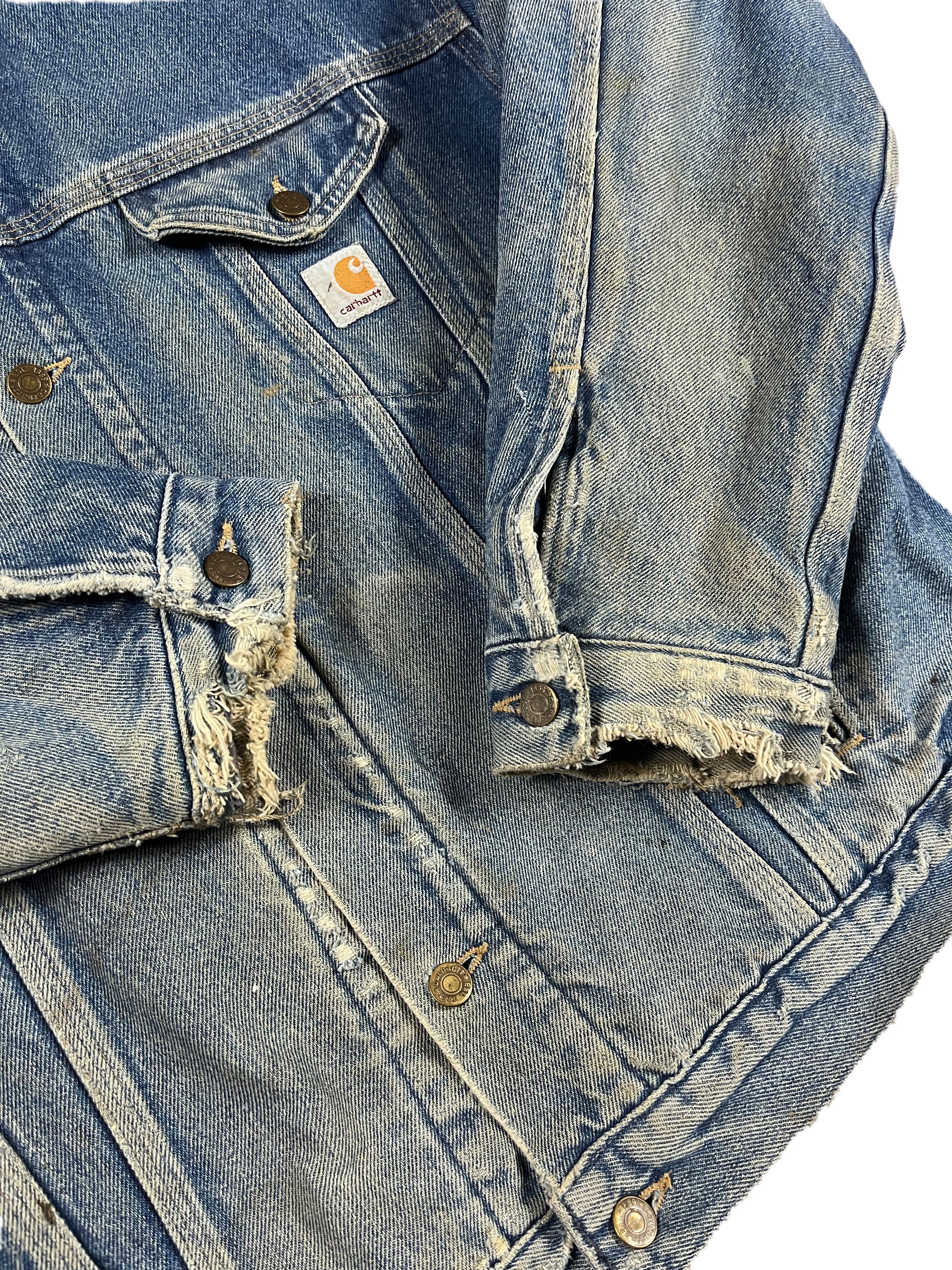 VINTAGE CARHARTT JEAN JACKET SIZE X-LARGE