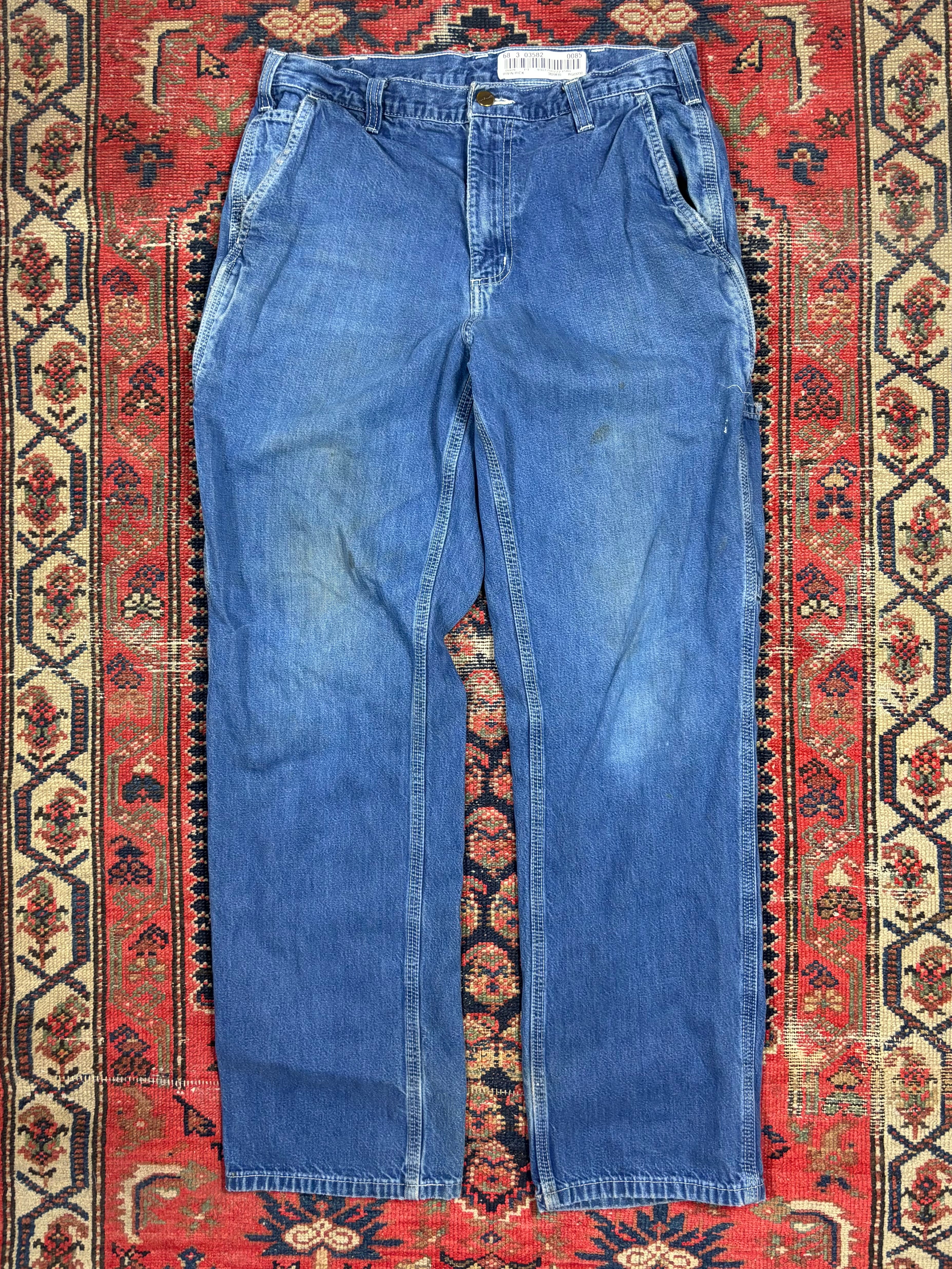 DARK WASH CARHARTT CARPENTER PANTS W/32