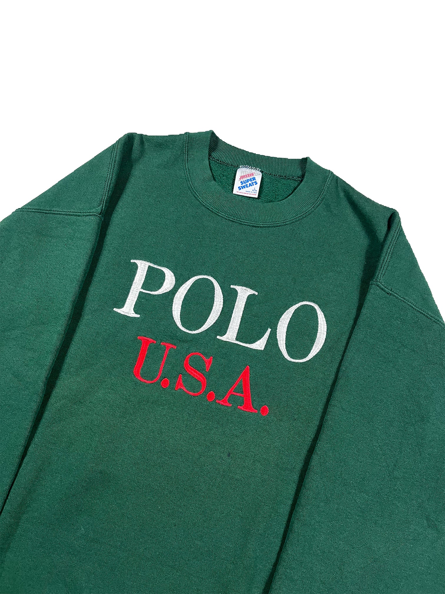 VINTAGE GREEN “POLO USA” CREWNECK SIZE LARGE