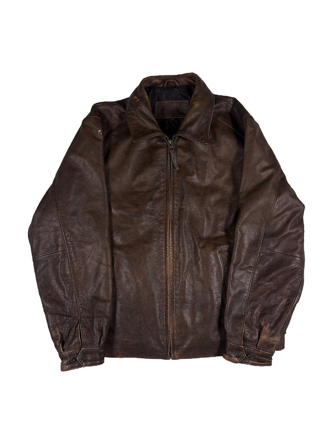 Vintage Leather Works Faded Brown Leather Jacket | eBay