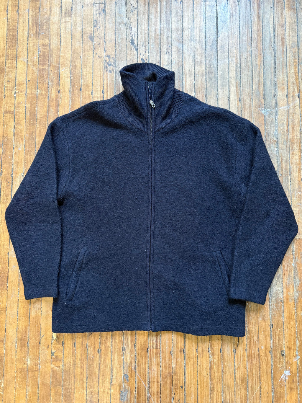 Vintage Wool Full-Zip Sweater