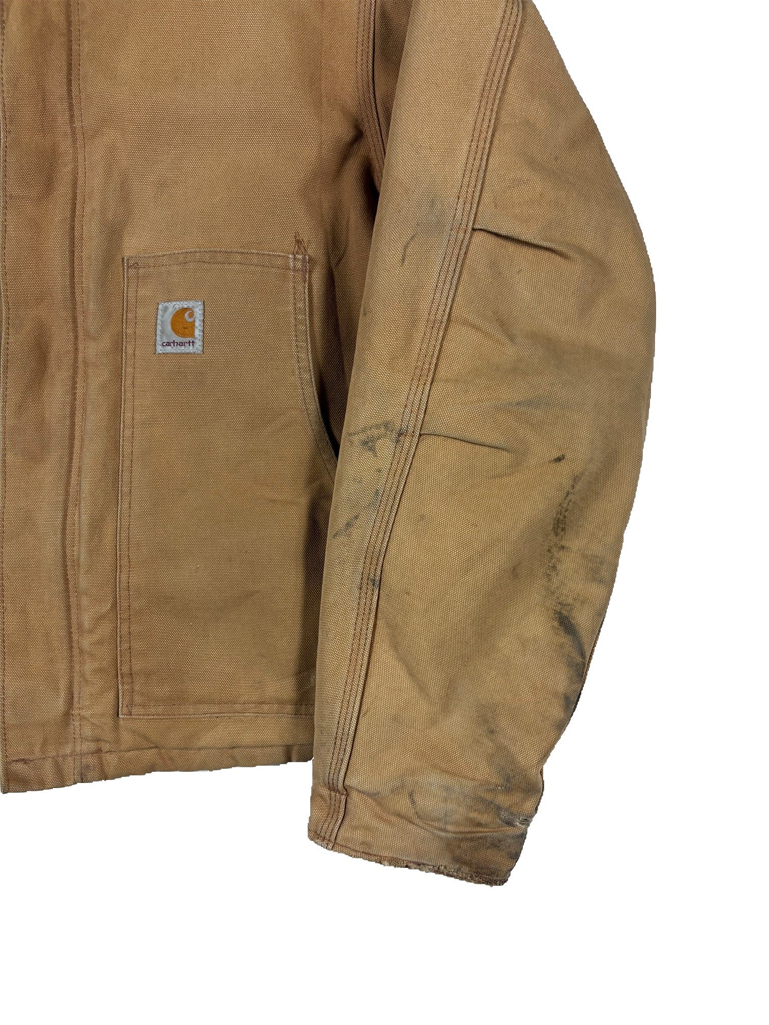 VINTAGE BEIGE CARHARTT DETROIT JACKET SIZE XL