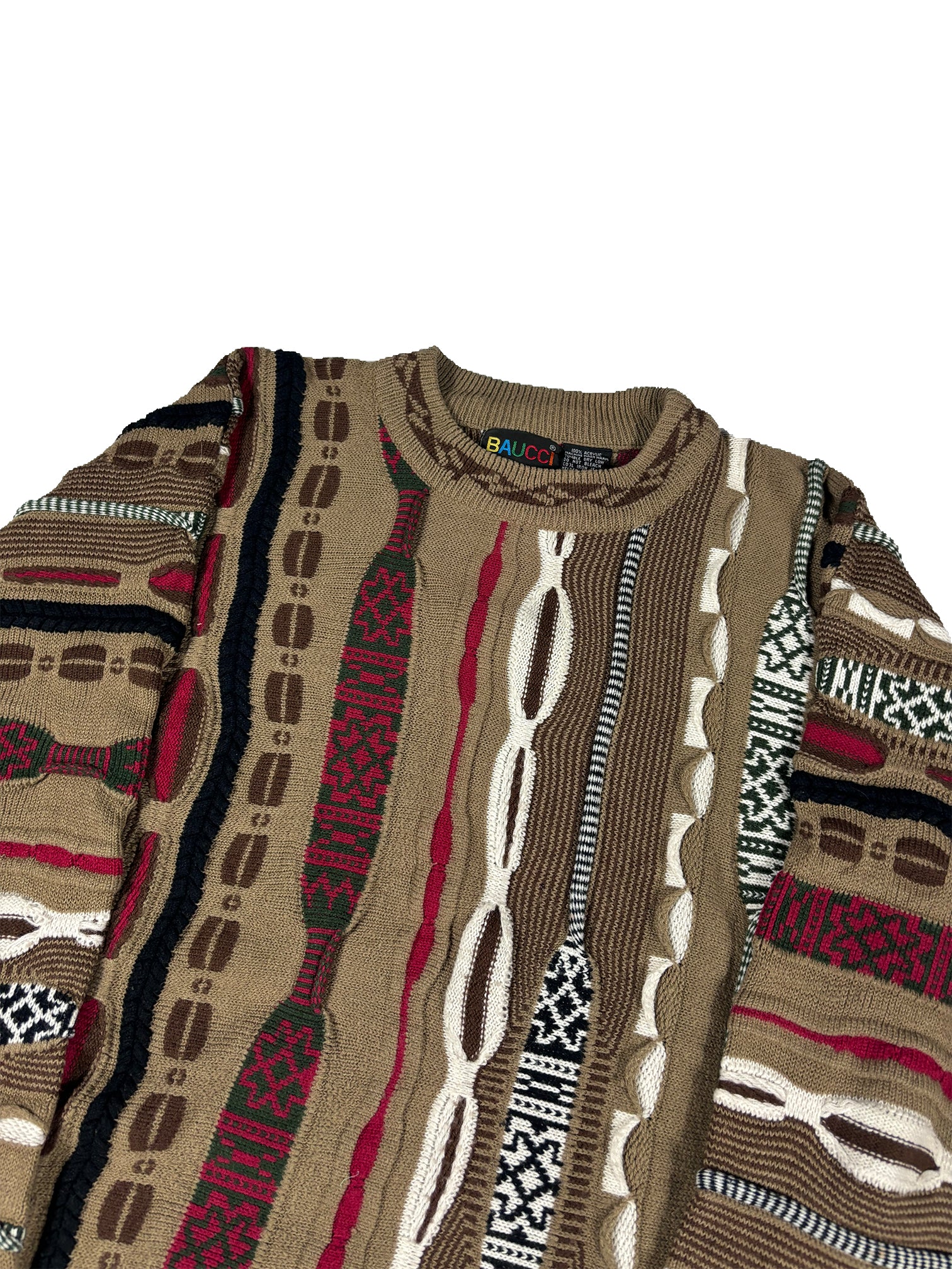 VINTAGE BROWN BAUCCI KNIT SIZE LARGE