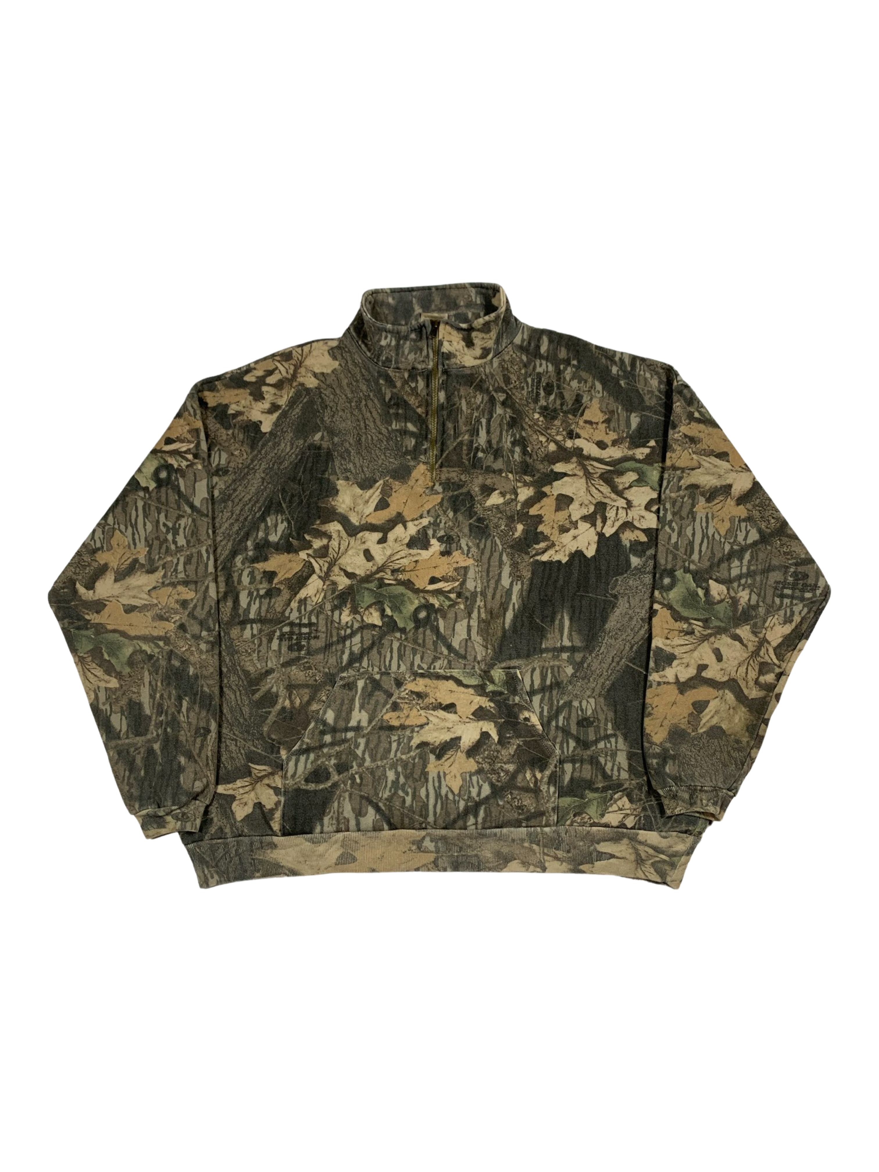 VINTAGE CAMO QUARTER ZIP SIZE XL