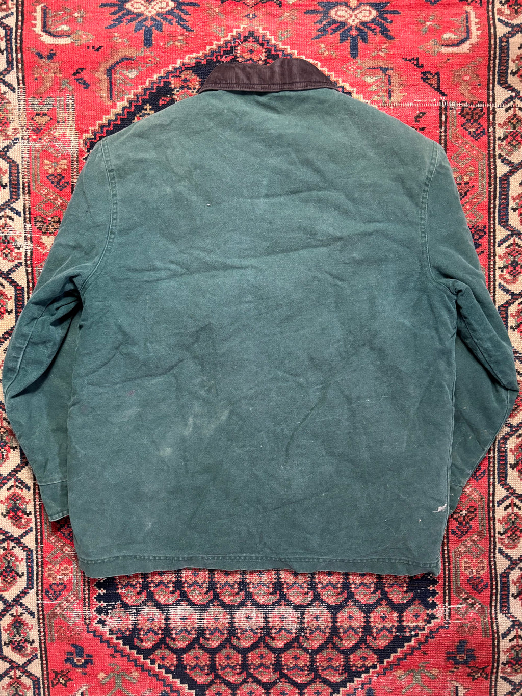 VINTAGE GREEN WOOL LINED WOOLRICH DETROIT JACKET SIZE MEDIUM