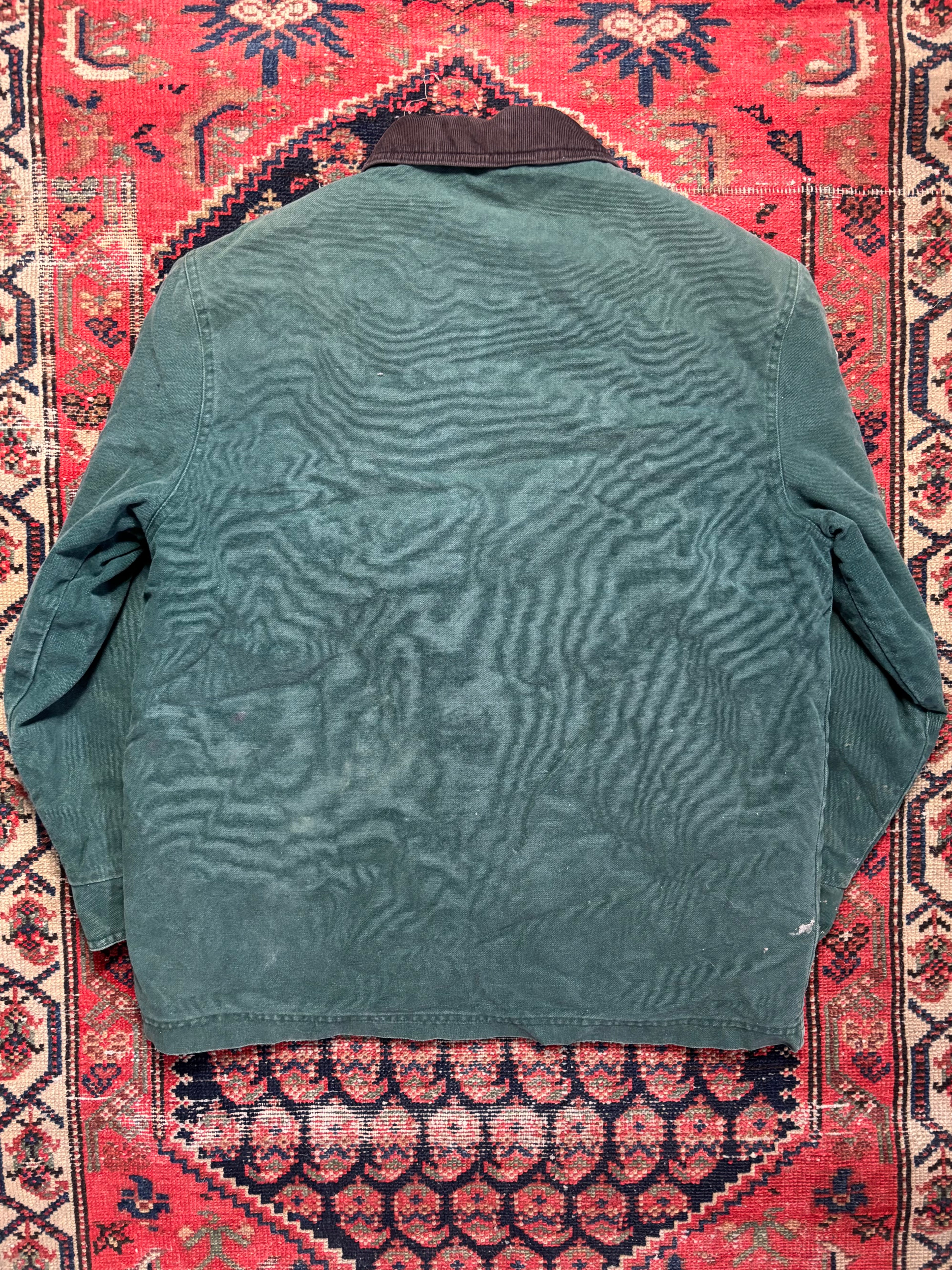 VINTAGE GREEN WOOL LINED WOOLRICH DETROIT JACKET SIZE MEDIUM