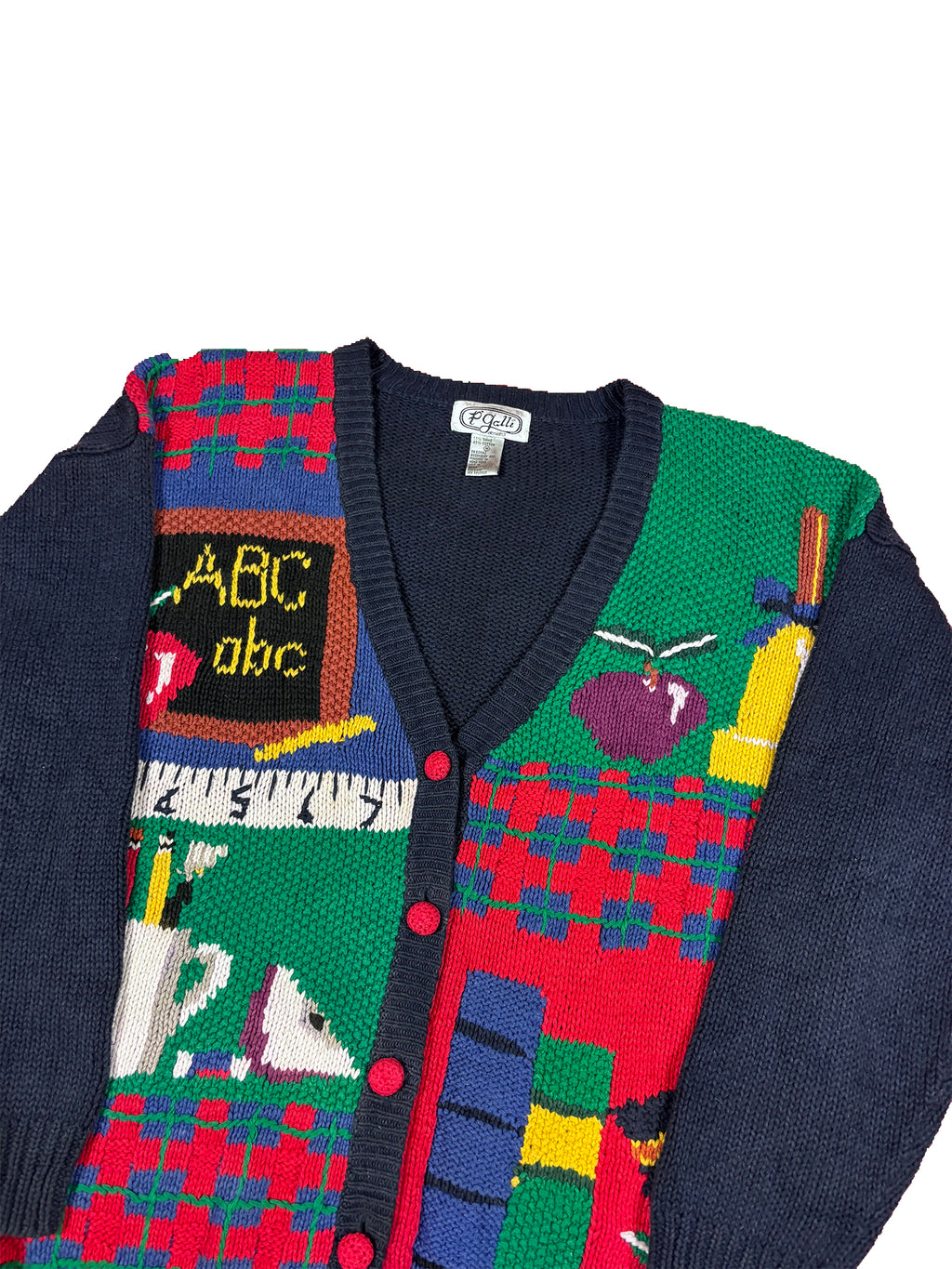 VINTAGE SCHOOL KNIT CARDIGAN SIZE MEDIUM