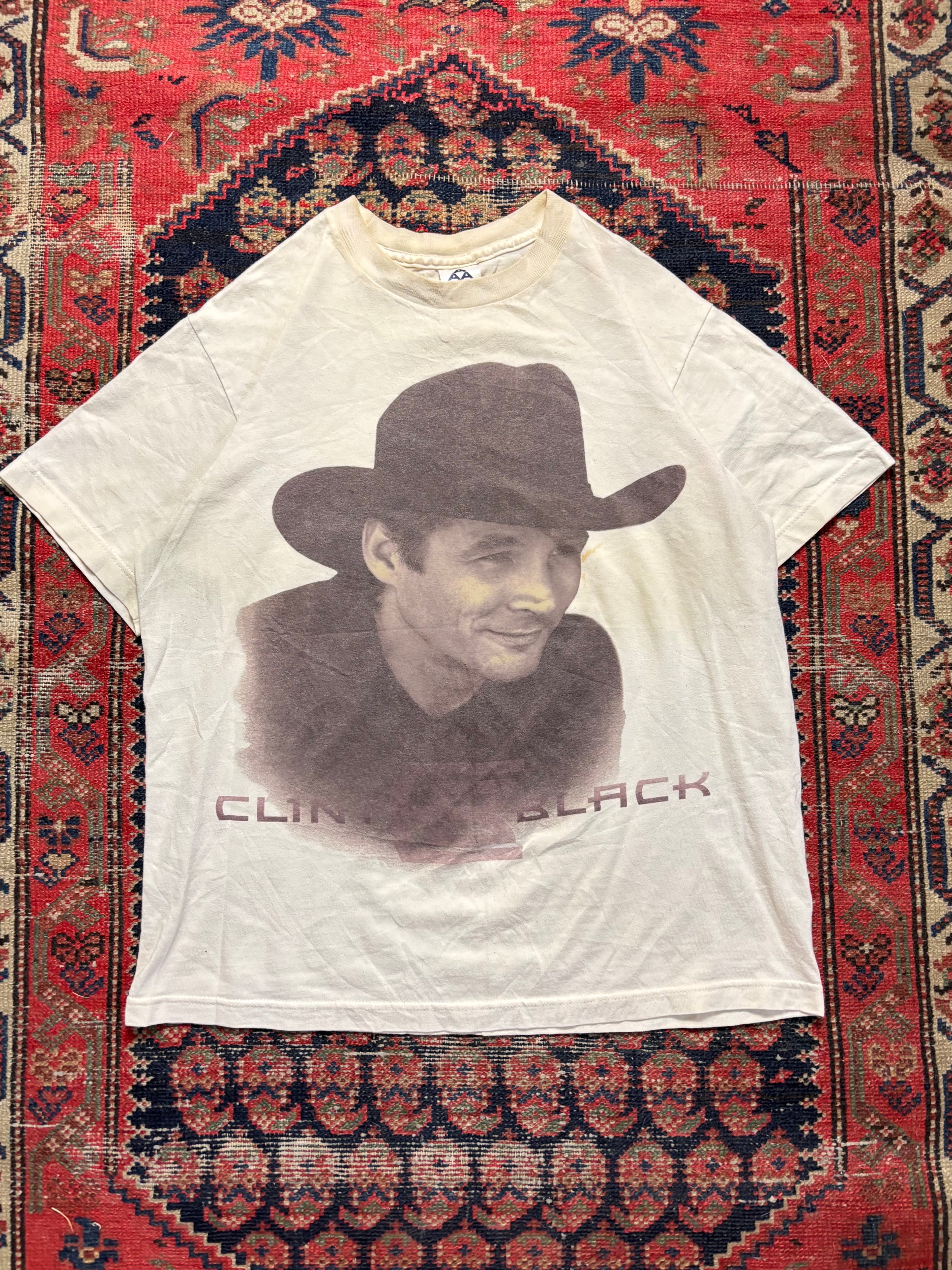VINTAGE 1999 CLINT BLACK TEE SIZE MEDIUM