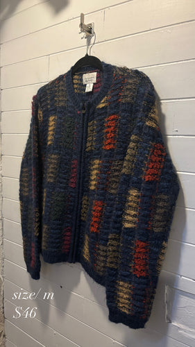 Full zip knit sweater