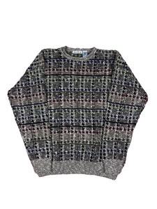 VINTAGE GREY MULTICOLOUR LIZ KNIT SIZE LARGE