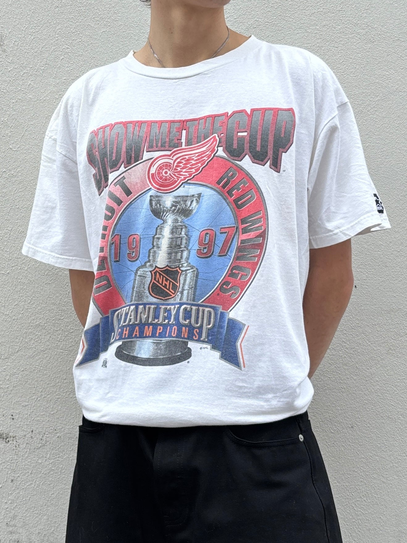 Vintage Detroit Red Wings T Shirt - Size Large