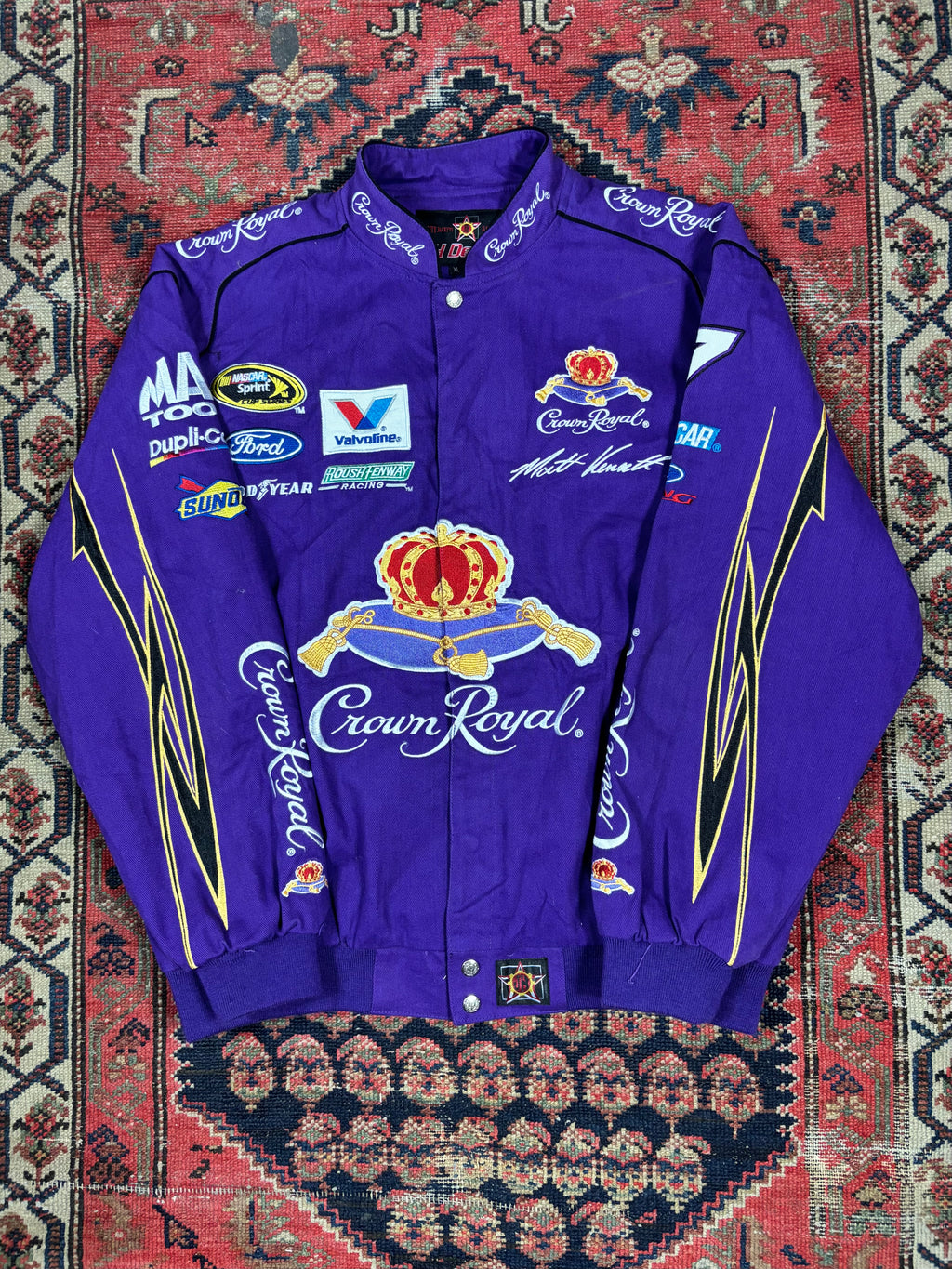 VINTAGE PURPLE CROWN ROYAL RACING JACKET SIZE XL