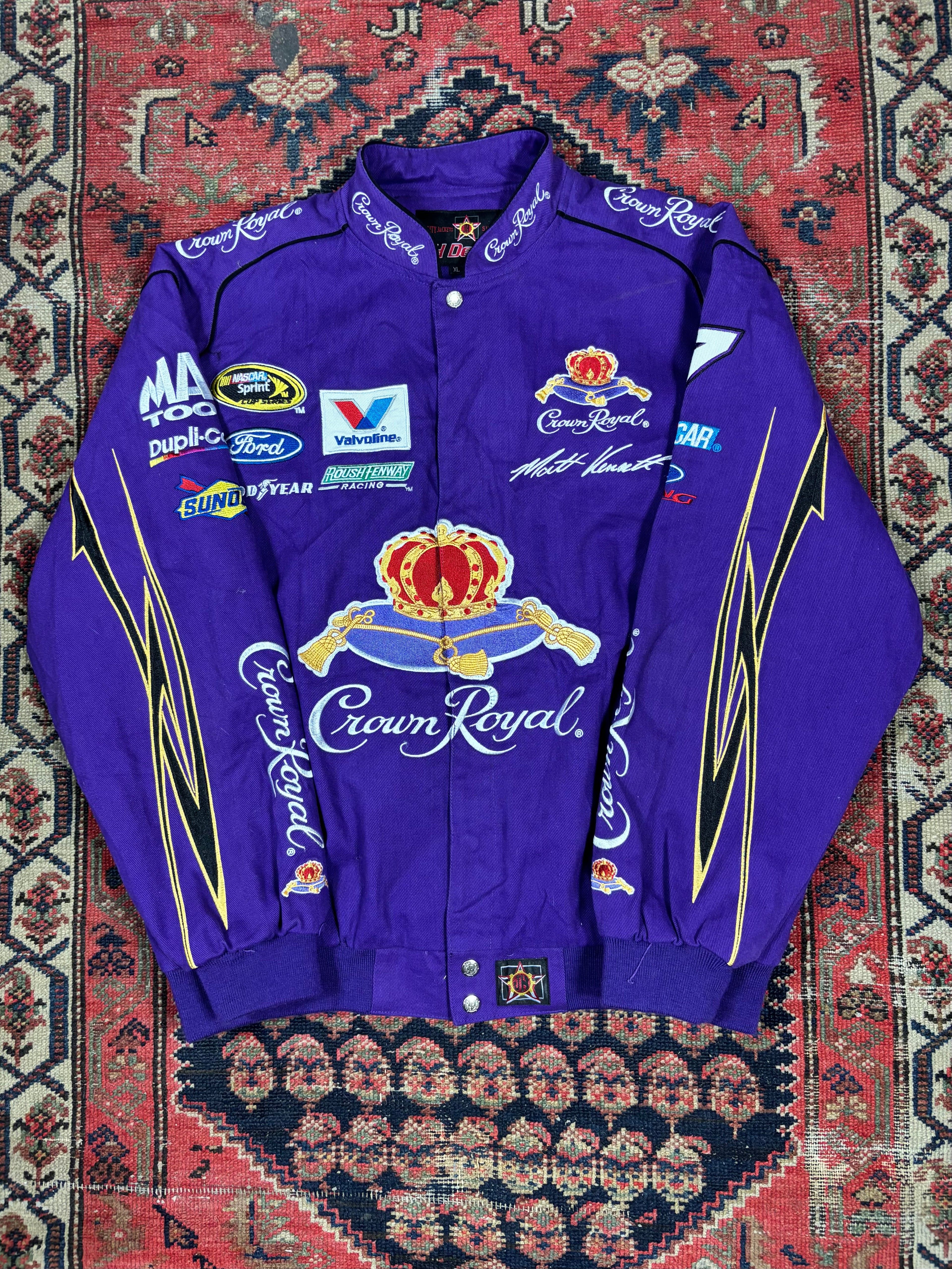 VINTAGE PURPLE CROWN ROYAL RACING JACKET SIZE XL