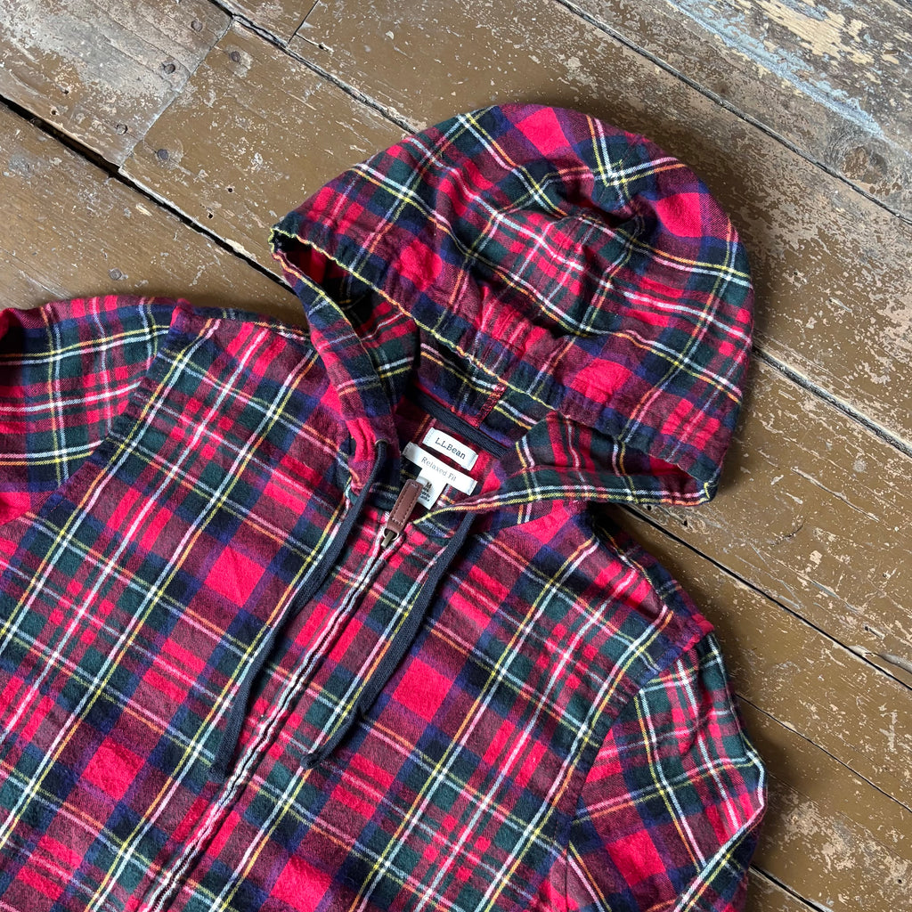 Vintage LL Bean Plaid Zip-Up Size - Medium