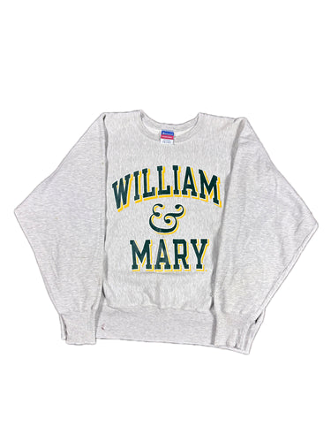 VINTAGE GREY REVERSE WEAVE “WILLIAM & MARY” CREWNECK SIZE XL