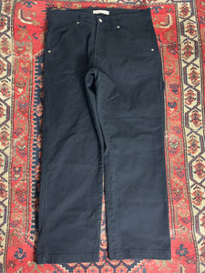 VINTAGE BLACK LEVIS CARPENTER TROUSERS W/ 34
