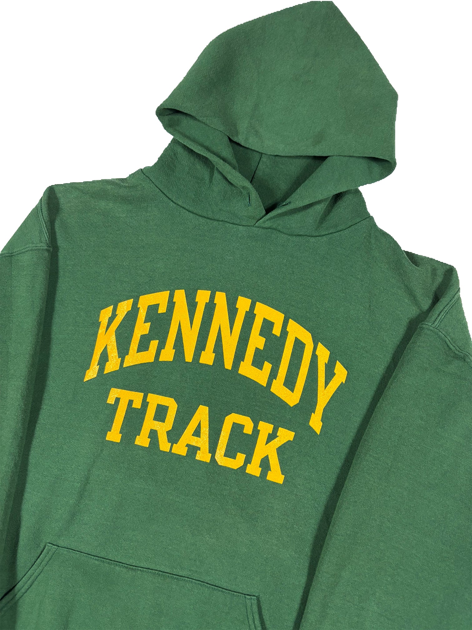 VINTAGE GREEN RUSSEL “KENNEDY TRACK” HOODIE SIZE XL