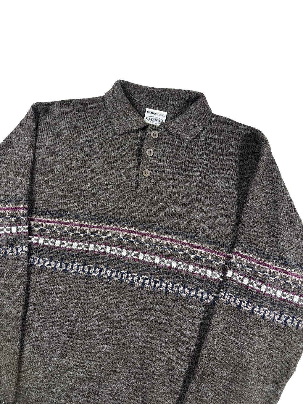 VINTAGE COLLARD KNIT SWEATER SIZE SMALL